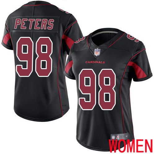 Arizona Cardinals Limited Black Women Corey Peters Jersey NFL Football 98 Rush Vapor Untouchable